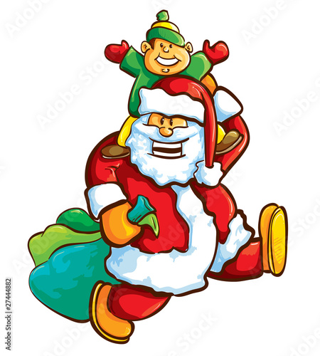 Santa nad boy