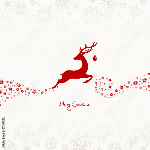 Jumping Reindeer, Christmas Ball & Snowflakes