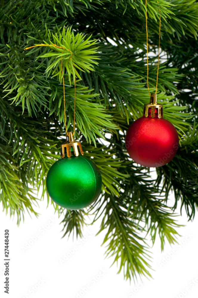 Fototapeta premium Christmas decoration isolated on the white background