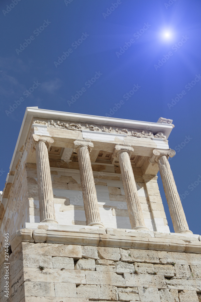 Temple in Acropolis, Greece.