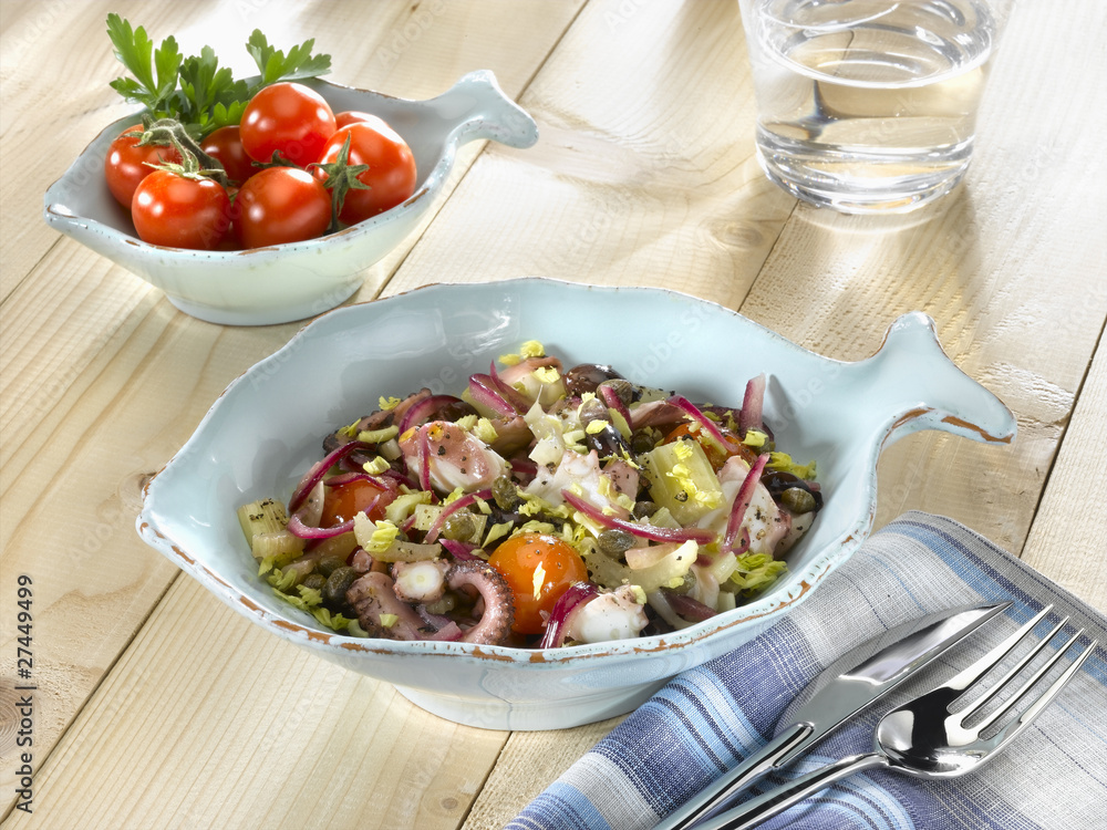 poulpe en caponata - pulp - polpo -