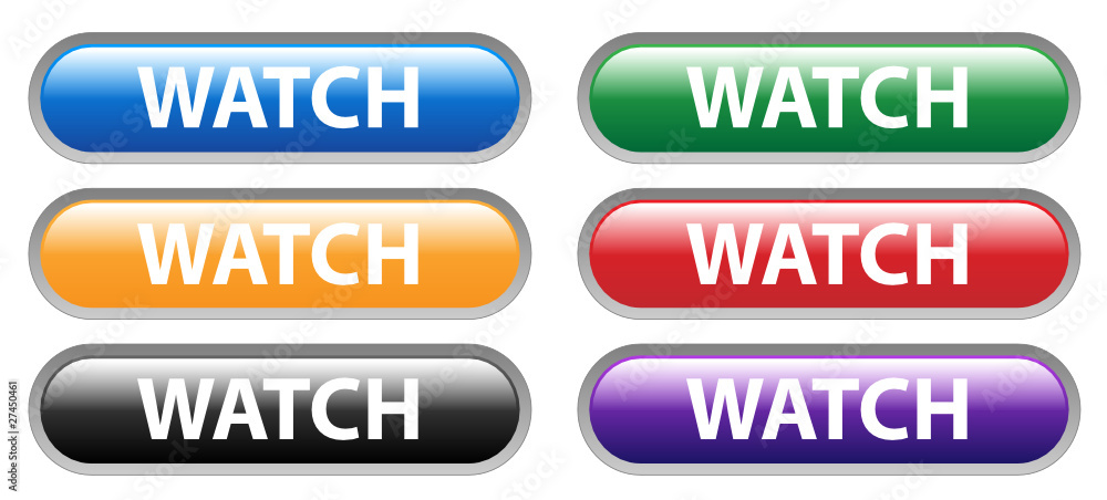 WATCH Web Buttons Set (play view video media player live icon) WATCH Web Buttons Set (play view video media player live icon)