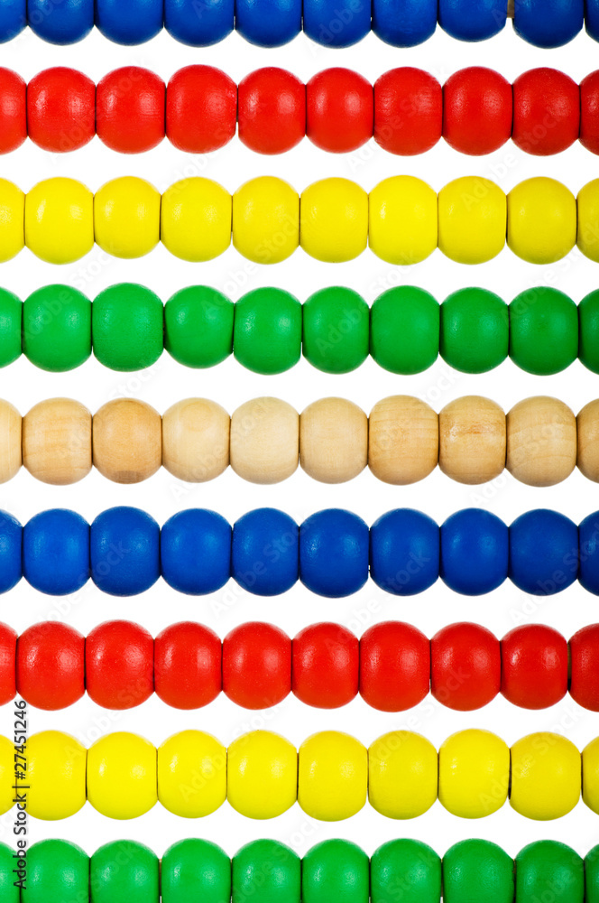 Education concept - Abacus with many colorful beads Education concept - Abacus with many colorful beads