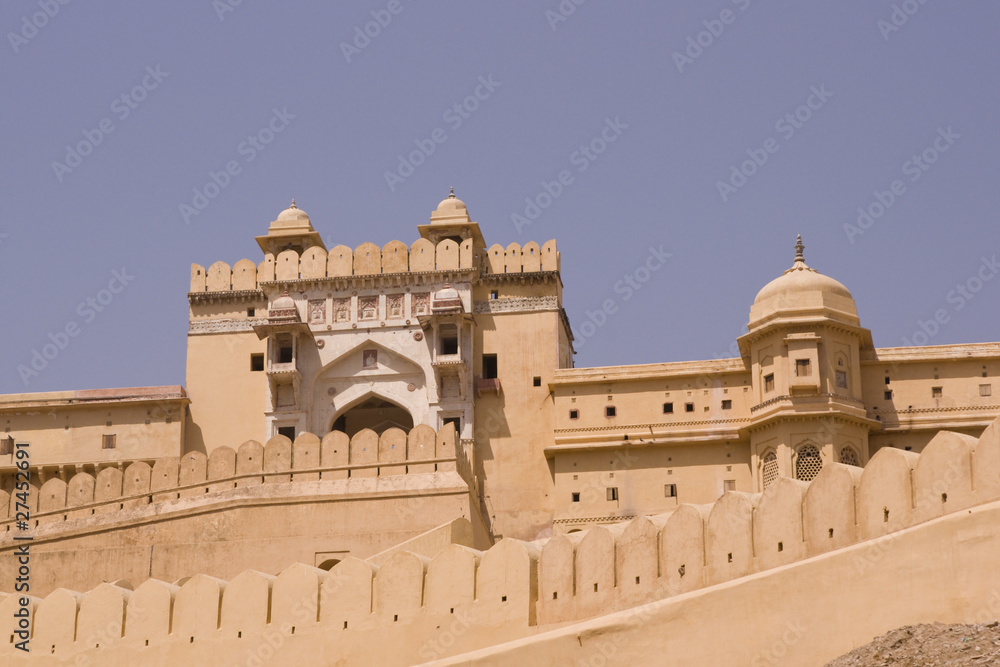 Main entrance to Amber Fort near Jaipur. Rajasthan, India.