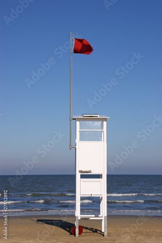 Lifeguard tower on the beach