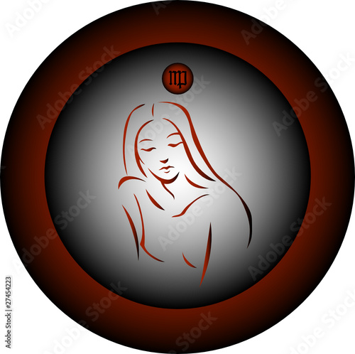 Virgo zodiac vector sign