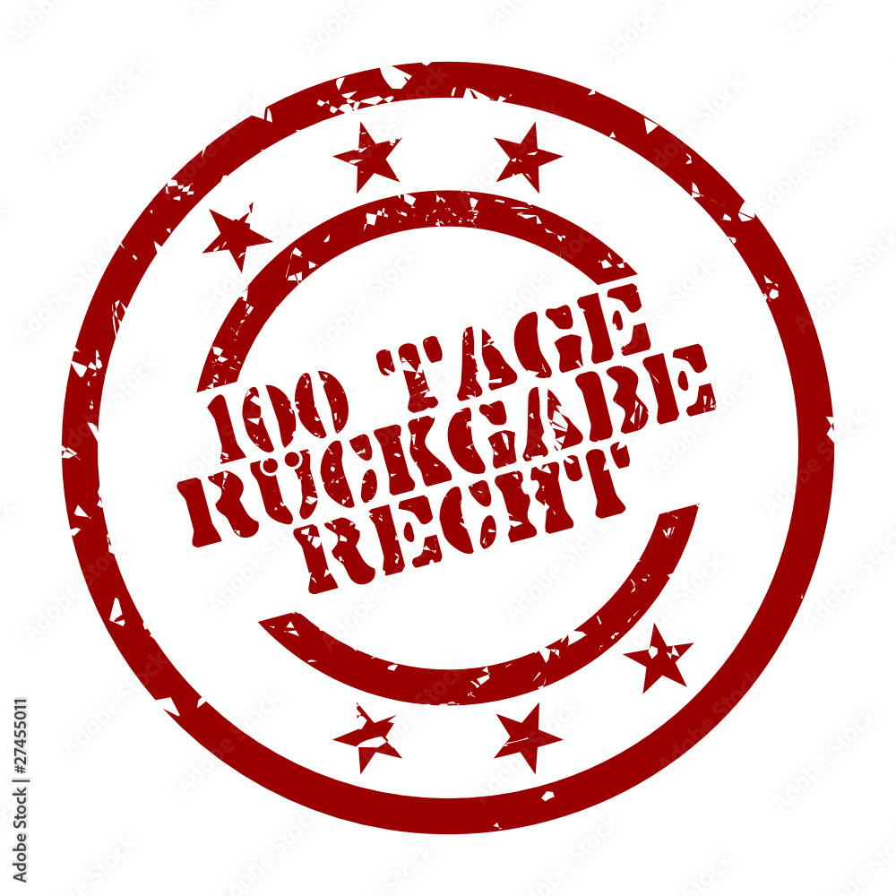 stempel 100 tage rückgaberecht I Stock-Vektorgrafik | Adobe Stock