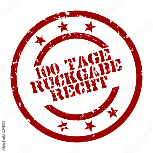 stempel 100 tage rückgaberecht I