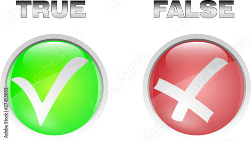 true false button