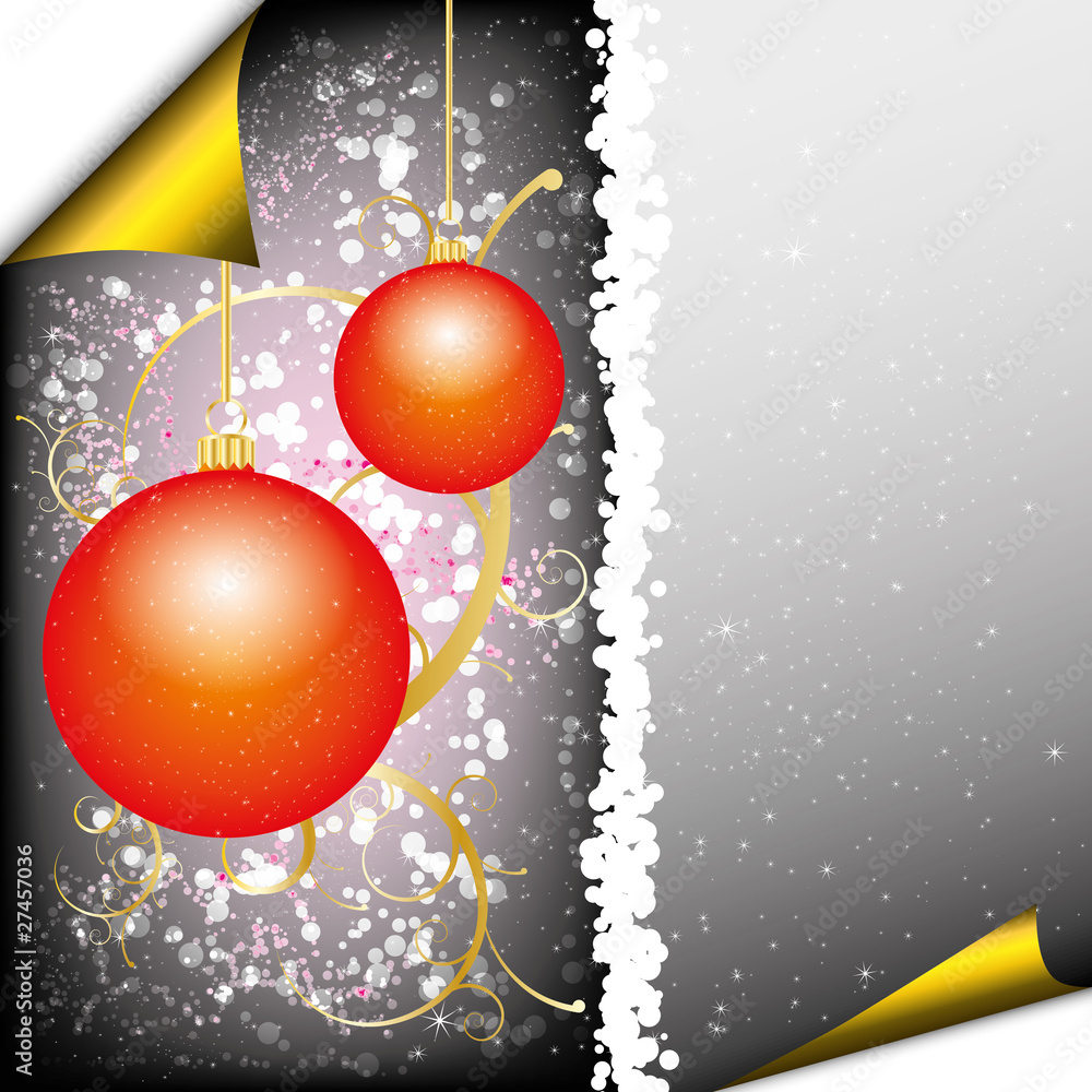 Christmas background with bauble