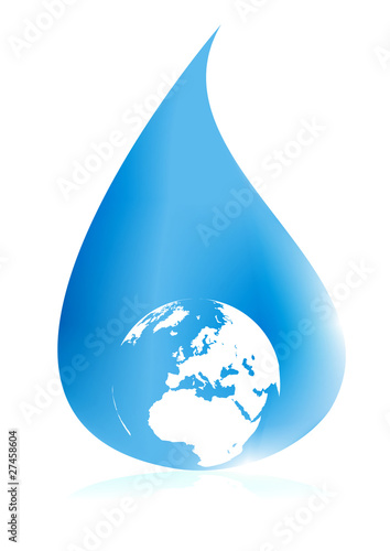 goccia mondo blu