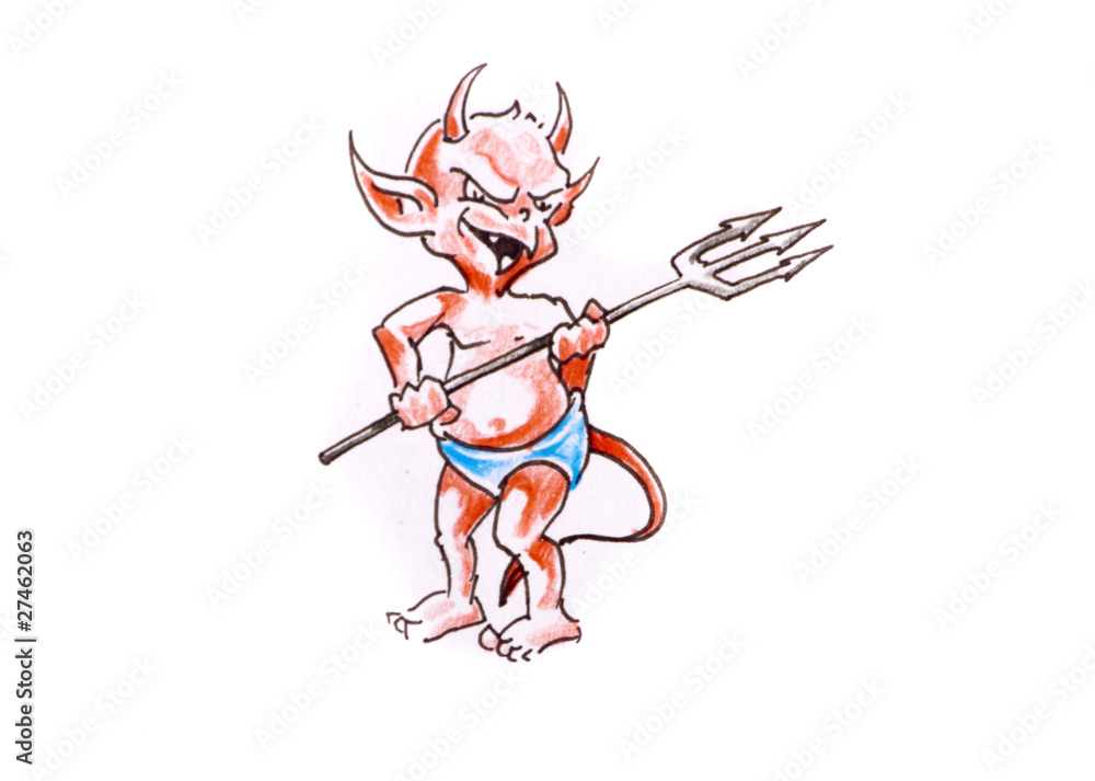 Fototapeta premium Sketch of tattoo art, monster, devil