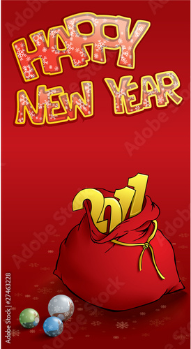 Happy new year greeting card