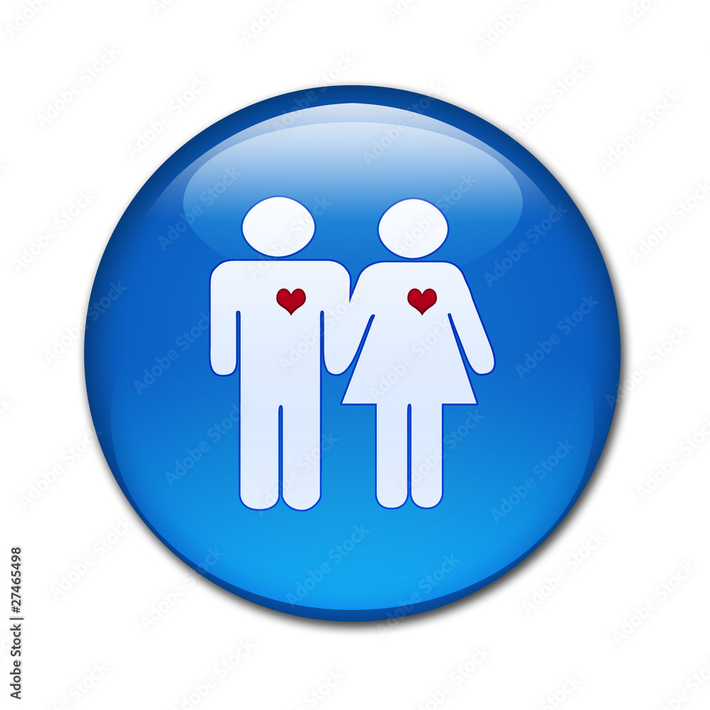 Boton brillante pareja enamorada Boton brillante pareja enamorada