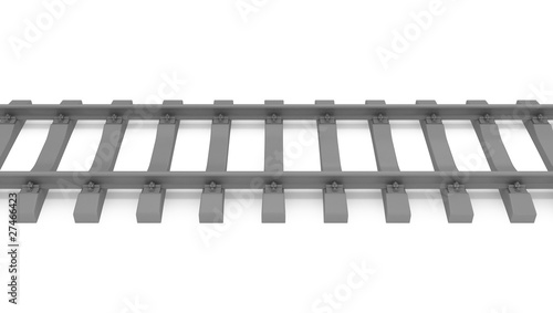 3d rails horizontal untextured gray