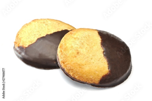 Biscotti da the ricoperti di cioccolato photo