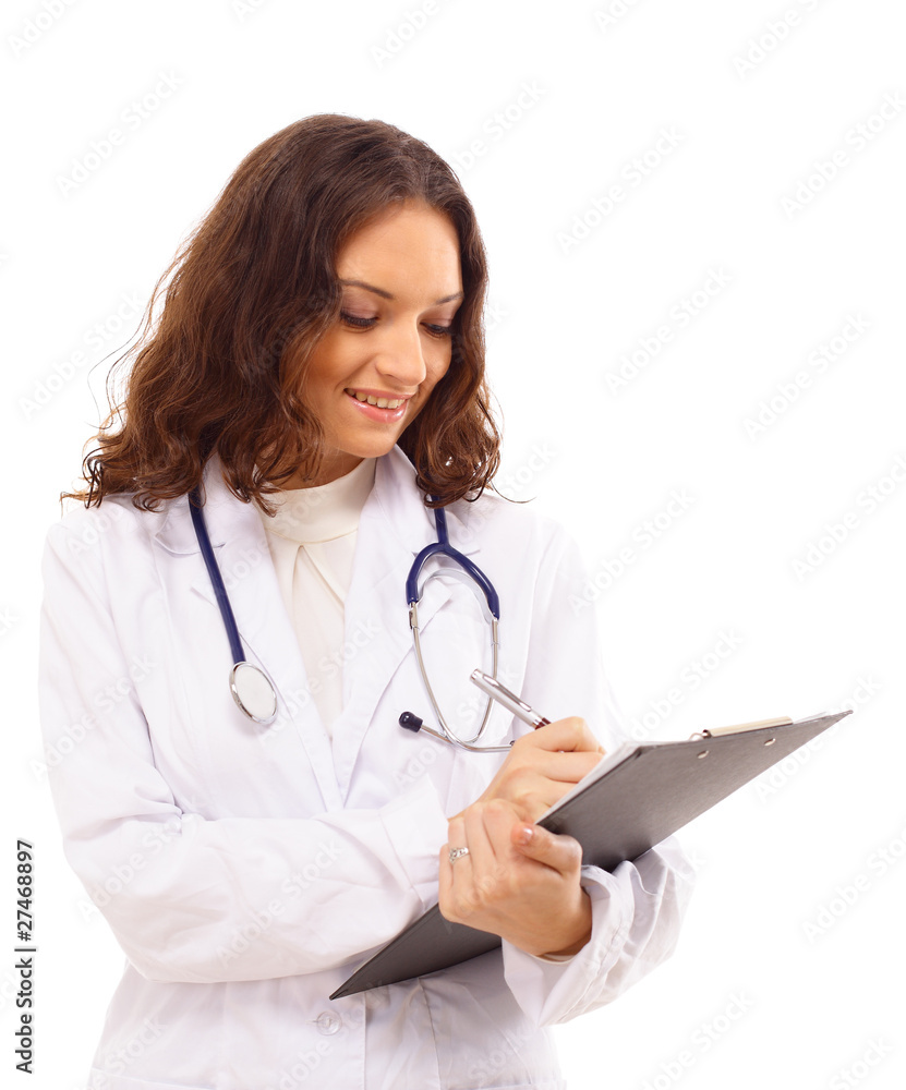 Beautiful young doctor with stethoscope Beautiful young doctor with stethoscope
