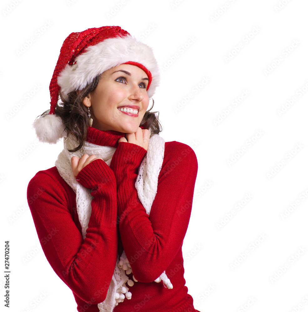 junge Frau zu Weihnachten junge Frau zu Weihnachten
