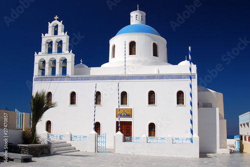 Greek church in Oia village, Santorini