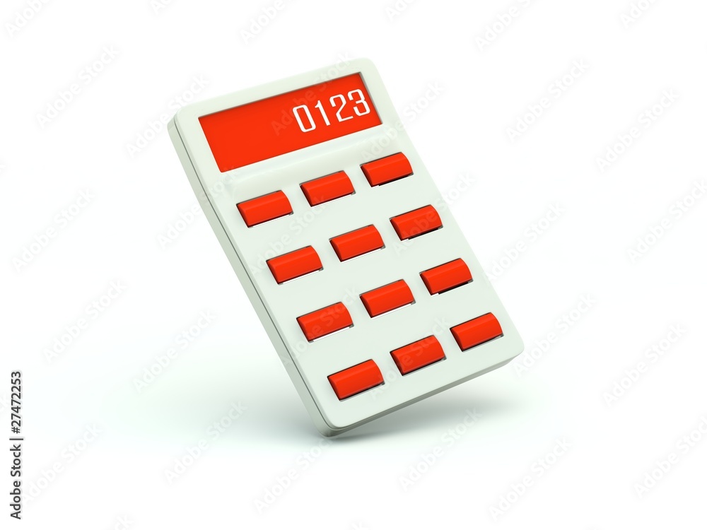 Obraz premium Calculator icon. Red series