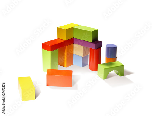 building from wooden blocks
