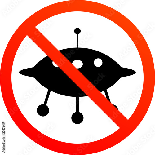 No UFO sign, vector illustration