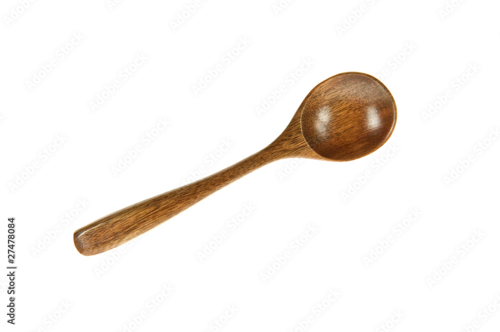 A wooden spoon isolated on white A wooden spoon isolated on white