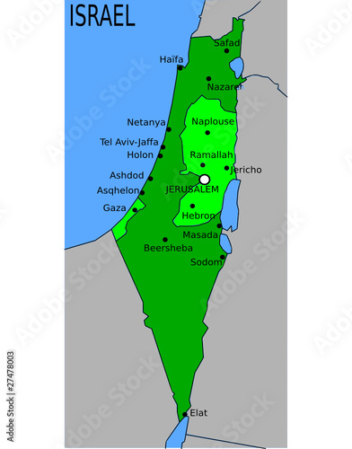 Carte des Villes Principales d'Israël