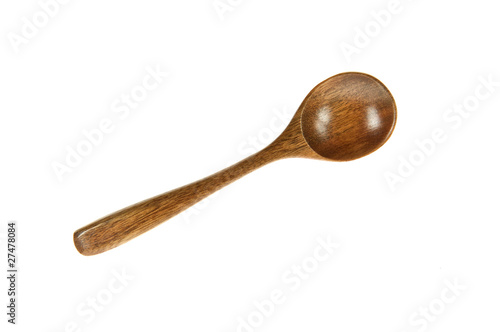 A wooden spoon isolated on white