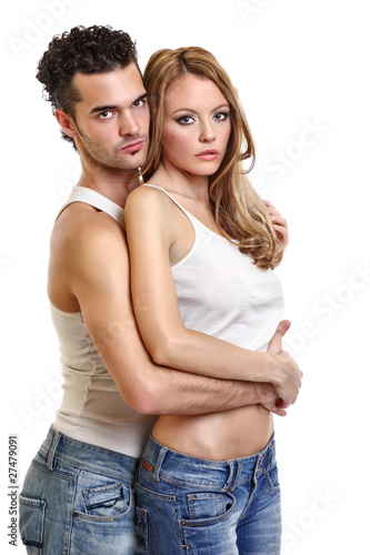 portrait of a passionate couple