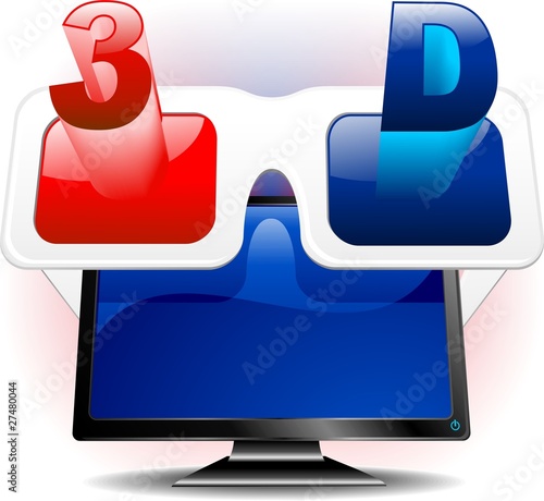 3D Schermo PC e TV-3D TV and Computer Monitor-2-Vector