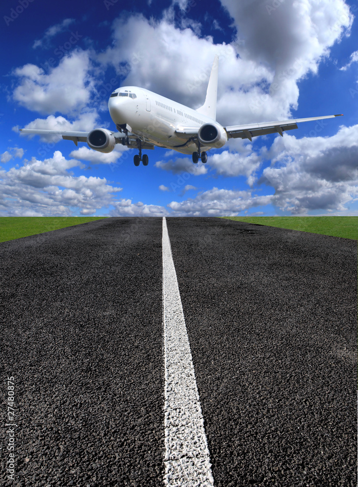 Big jet plane landing Big jet plane landing