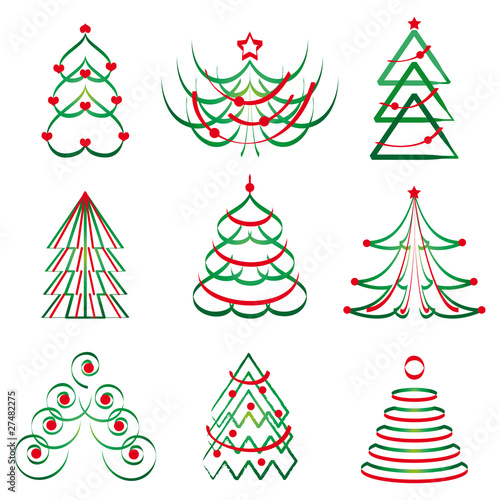 weihnachtsbäume  geschmückt