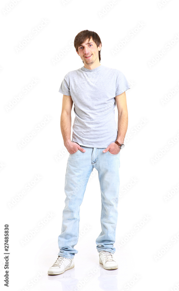 young man isolated on white background young man isolated on white background