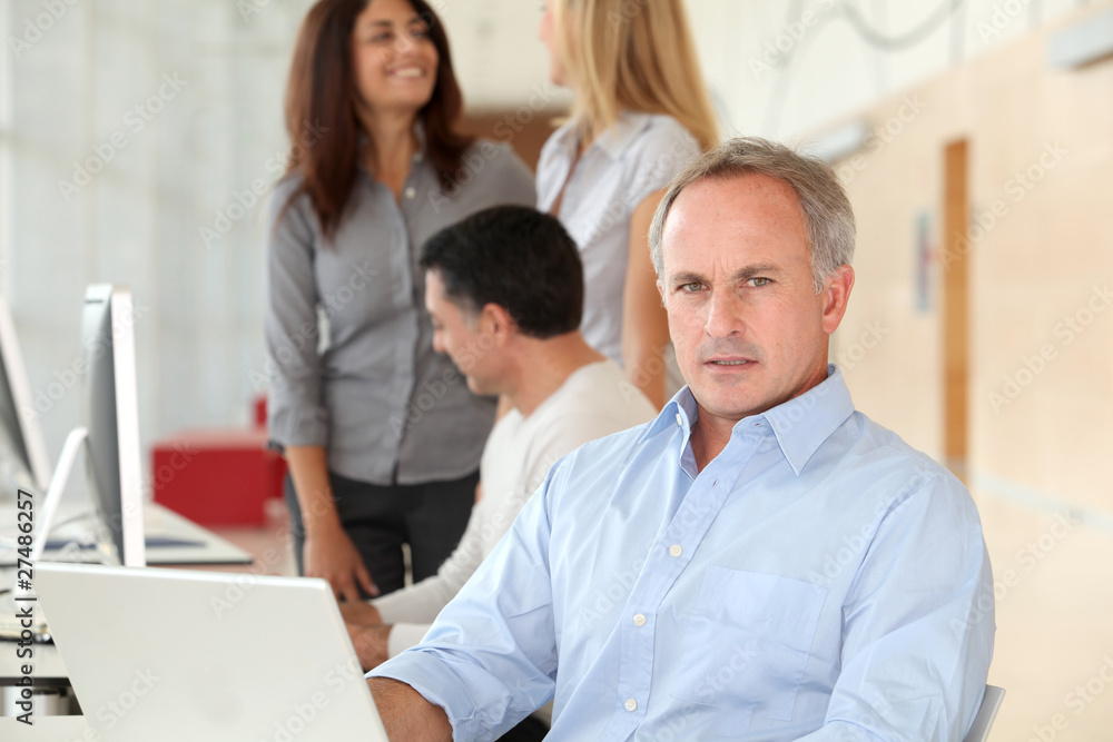 Businessman in work meeting