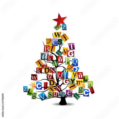 ARBOL NAVIDAD DE LETRAS