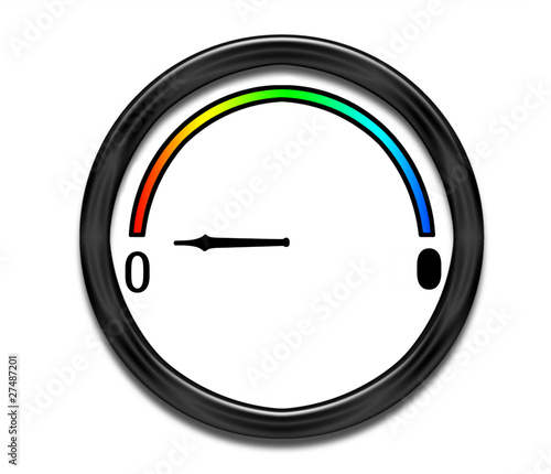 Colourful, general purpose dial running on empty photo