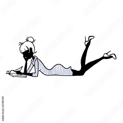 Woman reading a book