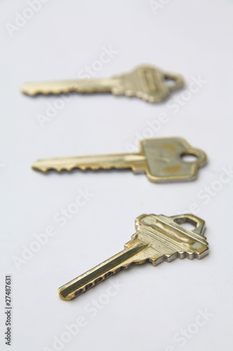 Keys isplated on white background