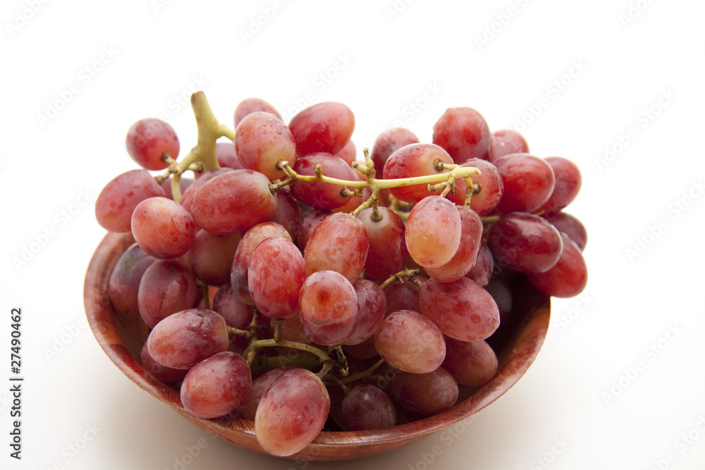 Rote Trauben in Schüssel Rote Trauben in Schüssel