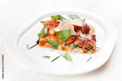 Italian food lasagna