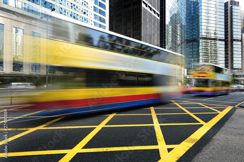 Photography Bus speeding through the street
