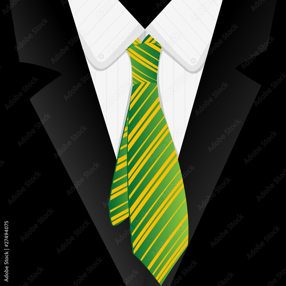 Striped green tie Striped green tie