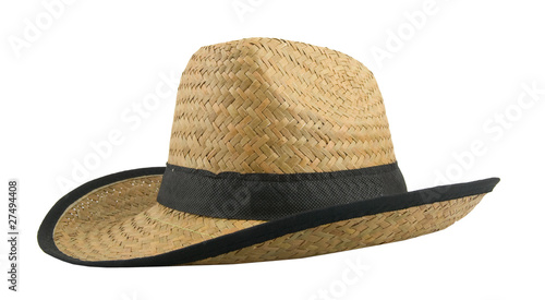 straw hat isolated in white background