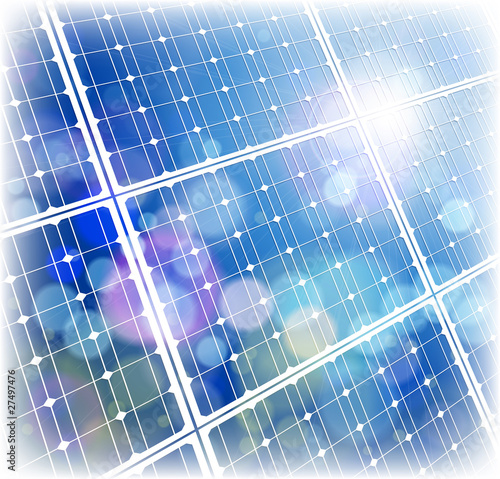 solar power panel & blue sky