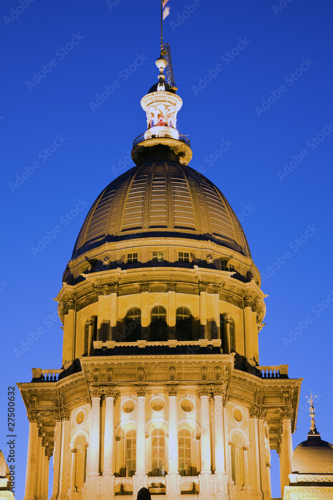 Obraz premium Springfield, Illinois - State Capitol