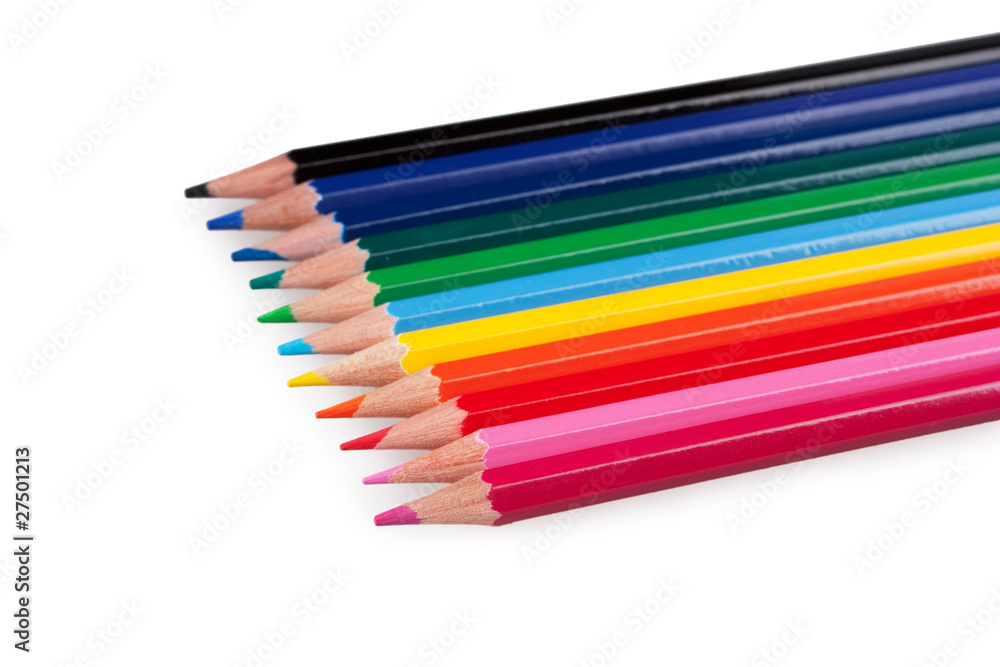 Fototapeta premium pencils, isolated on the white background.