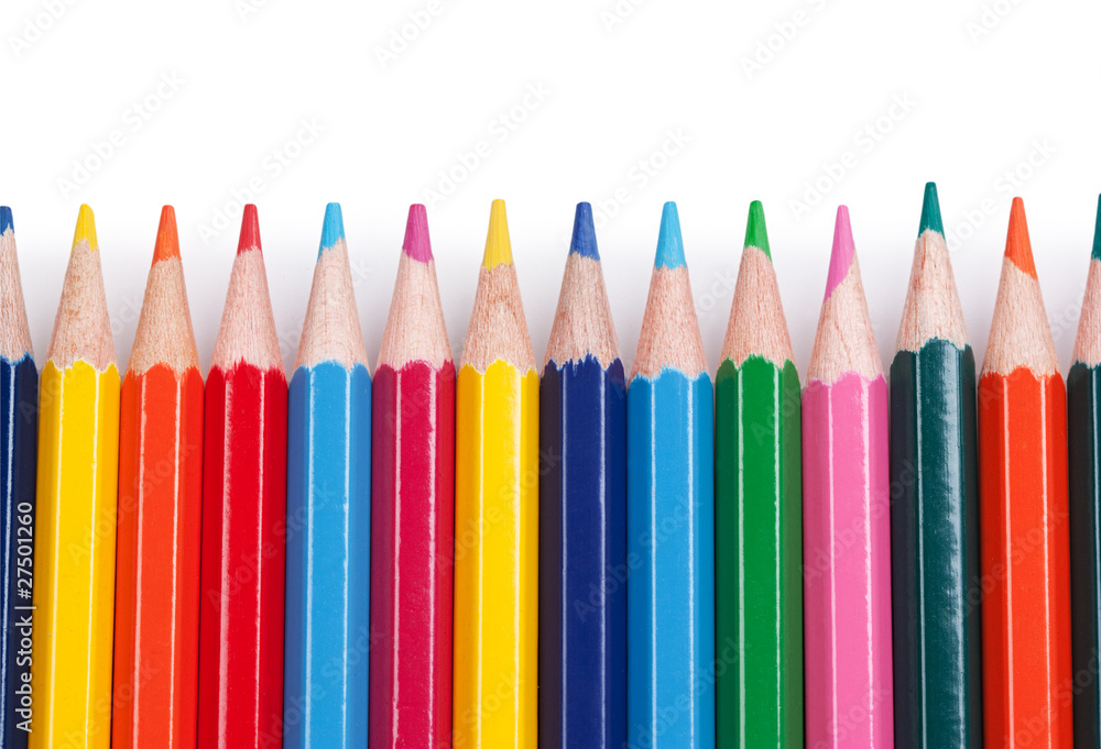 pencils, isolated on the white background. pencils, isolated on the white background.