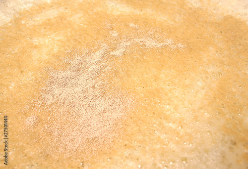 Brewers yeast fermenting beer photo