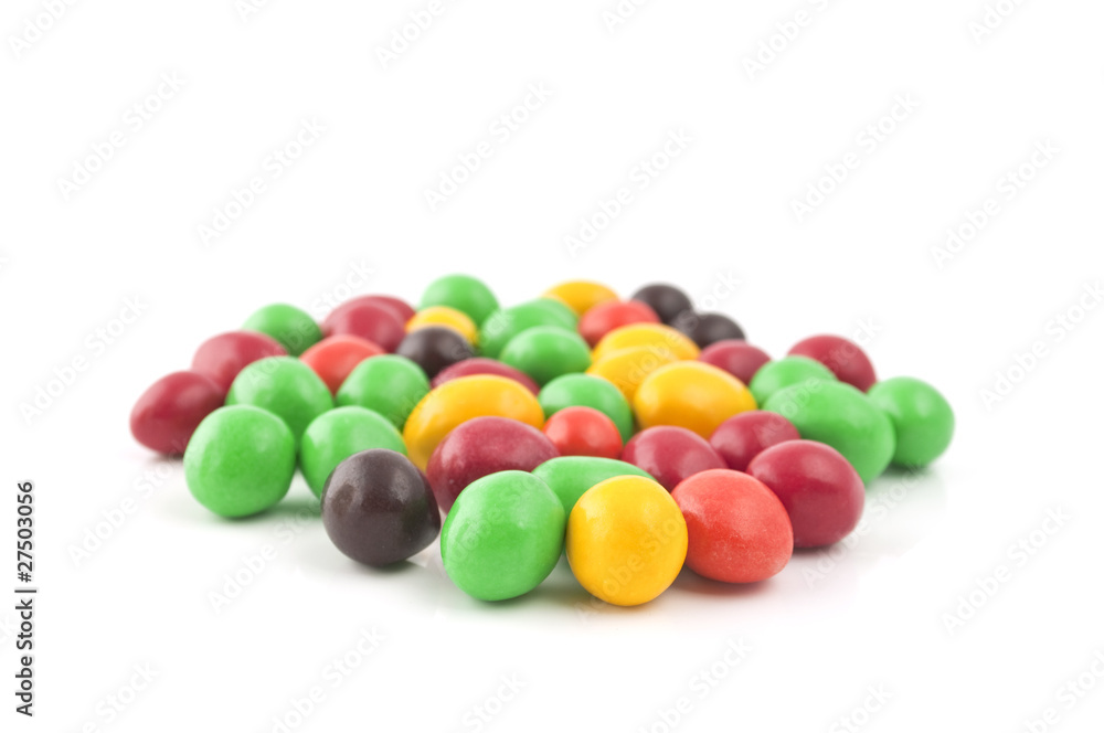 Pills with peanuts covered with multicolored glaze Pills with peanuts covered with multicolored glaze